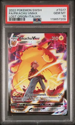 Pokemon PSA 10 Pikachu Vmax #TG17 Full Art Origine Perduta 2022 Italiano - Image 2