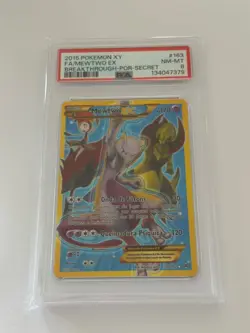 2015 POKEMON XY BREAKTHROUGH PORTUGUESE-SECRET #163 FULL ART/MEWTWO EX PSA 8 - Image 1
