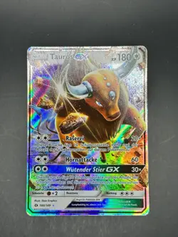 Tauros GX 100/149 Holo Ultra Rare SM Base Set Pokemon Holo Near Mint DE - Image 1
