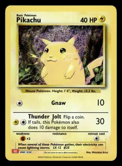 Pikachu 008/034 CLC Holo Rare Classic Collection Pokemon Card - Image 1