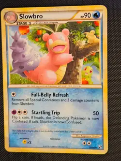 SLOWBRO 38/90 UC HGSS UNDAUNTED POKEMON MP 2010 - Image 1