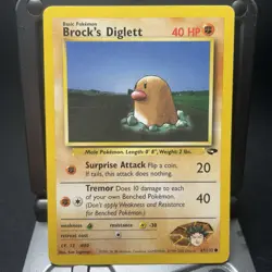 Brock's Diglett - 067/132 - Pokemon Gym Challenge 2000 - Common Card LP/MP - Image 1