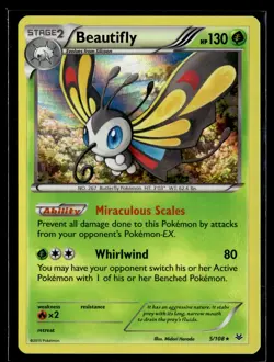 Beautifly 5/108 Roaring Skies Reverse Holo Rare Holo Pokemon - Image 1
