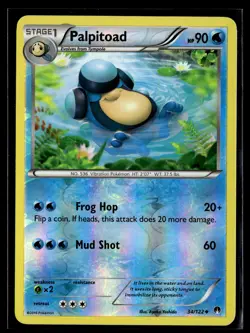 Palpitoad 34/122 BREAKpoint Reverse Holo Uncommon Pokemon - Image 1