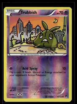 Trubbish 56/122 BREAKpoint Reverse Holo Common Pokemon - Image 1