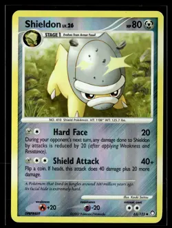 Shieldon 63/123 Mysterious Treasures Reverse Holo Uncommon Pokemon - Image 1