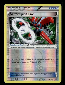 Scizor Spirit Link 111/122 BREAKpoint Reverse Holo Uncommon Pokemon - Image 1