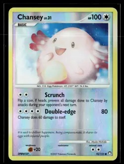 Chansey 76/123 Mysterious Treasures Reverse Holo Common Pokemon - Image 1