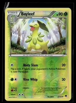 Bayleef 2/122 BREAKpoint Reverse Holo Uncommon Pokemon - Image 1