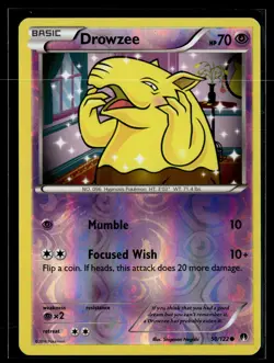 Drowzee 50/122 BREAKpoint Reverse Holo Common Pokemon - Image 1