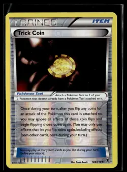 Trick Coin 108/119 Phantom Forces Reverse Holo Uncommon Pokemon - Image 1