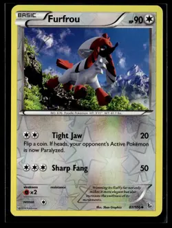 Furfrou 87/106 Flashfire Reverse Holo Uncommon Pokemon - Image 1