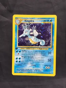 Pokemon Cards: Neo Genesis 1st Edition Rare Holo: Kingdra 8/111 - Image 1