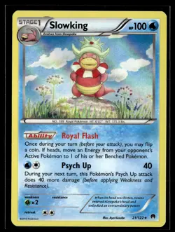 Slowking 21/122 BREAKpoint Reverse Holo Rare Holo Pokemon - Image 1
