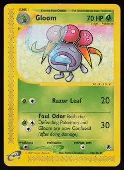 Gloom 78/165 Uncommon Expedition Base Set Pokemon Lightly Played - Image 1