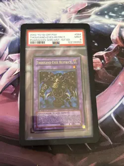 2002 YU-GI-OH! PSV-PHARAOH'S SERVANT 1ST ED #084 THOUSAND-EYES RESTRICT PSA 9 - Image 1