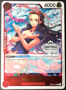 One Piece TCG Nico Robin OP01-017 Store Championship Participation Promo - LP - Image 1