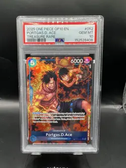 Portgas D Ace OP08-052 Treasure Rare One Piece Royal Blood PSA 10 - Image 1