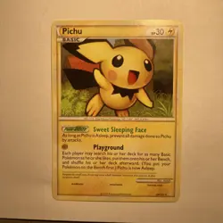 Pokemon TCG Card - Pichu Heartgold & Soulsilver 28/123 Regular Rare - NM! - Image 1