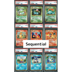 PSA 10 SEQ CLF Charizard Venusaur Blastoise 9 cards set Pokemon Classic 2023 - Image 1