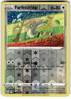Pokemon TCG Farfetch'd SWSH Brilliant Stars 115/172 Reverse Holo Common Card NM - Image 1