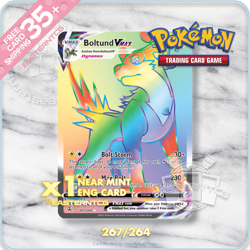 SINGLES Boltund VMAX 267/264 – Fusion Strike – Pokemon Cards TCG – NM - Image 1