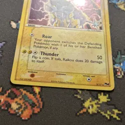 Raikou 3/17 MP -Vintage Rare Holo Pokemon Card- Pop Series 2 (5z) - Image 4