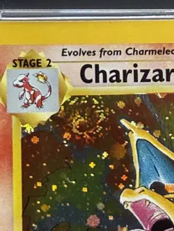 Base Set 2 Charizard 4/130 Holo Rare Pokemon Card Ace 8 NM-MT with SWIRL 2000 - Image 3