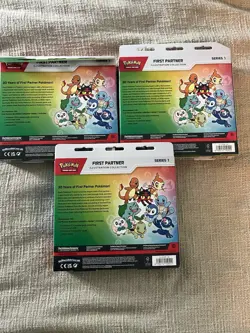 Pokemon TCG First Partner Illustration Collection Series 1 Box Lot of 3 - Image 2