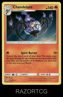 CHANDELURE 30/236 HOLO R UNIFIED MINDS POKEMON HOLO NM/M - Image 1
