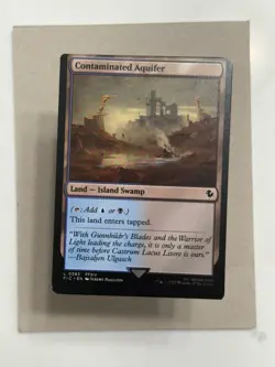 🎉 Minor Miscut - Contaminated Aquifer - MTG Magic the Gathering Oddity Error - Image 1