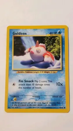GOLDEEN Pokemon TCG 2001 Neo Revelation Set Non HOLO # 45/64 - Image 1