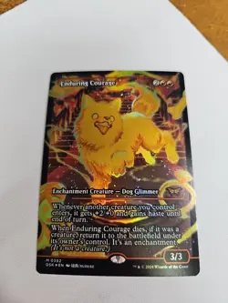 x1 NM Enduring Courage (Showcase) Duskmourn: House of Horror Foil MTG - Image 1