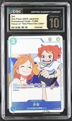 One Piece P-096 Promo CGC Pristine 10 “Girl” Fan Letter Nami Japanese 2025 Slab - Image 1