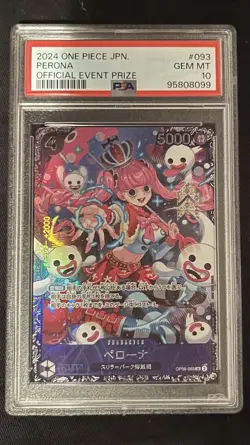 PSA 10 Perona Flagship OP06-093 SR Official Event Prize One Piece Japanese 2024 - Image 1