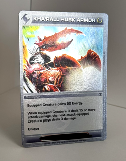 Kha'rall Husk Armor - 1st edition - Rare - Foil - Chaotic Card TCG - Battlegear - Image 2