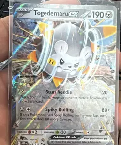 Togedemaru ex 149/217 Holo NM Pokemon Card Ascended Heroes - Image 1