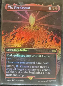 The Fire Crystal 337 Borderless Foil Final Fantasy MTG - Image 1