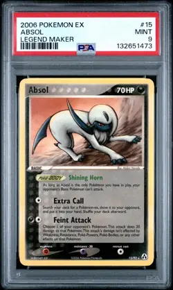 2006 Pokemon EX Legend Maker # 15 Absol PSA 9 Card MINT Trusted Seller NEW CERT! - Image 1