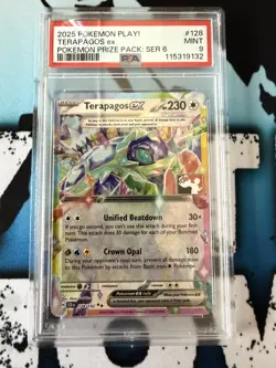 Pokemon Terapagos Ex Prize Pack Play Promo PSA 9 Stamped Exclusive Stellar Crown - Image 1
