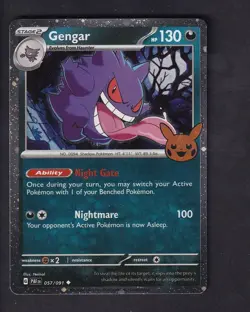 Gengar (Cosmos Holo) 057/091 Holo Trick or Trade BOOster 2024 Pokemon NM - Image 1