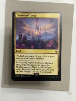 🎉 Minor Miscut - Command Tower Final Fan - MTG Magic the Gathering Oddity Error - Image 1