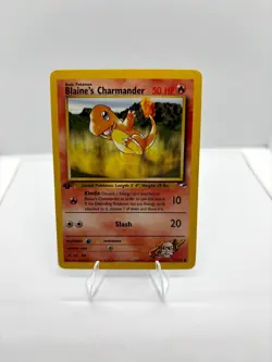 Blaine's Charmander 61/132 Common Gym Heroes Pokemon 1st Edition NM - Image 2