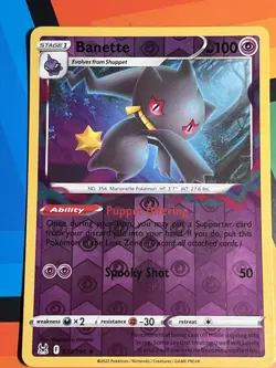 Banette #073/196 Reverse Holo Rare 2022 Pokemon Lost Origin NM - Image 1