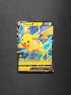 Pikachu V SWSH063 Holo Promo Sword & Shield Promo Pokemon Holo Near Mint - Image 1