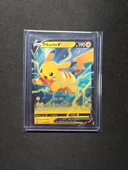 Pikachu V SWSH063 Holo Promo Sword & Shield Promo Pokemon Holo Near Mint - Image 3