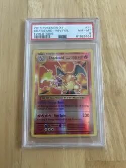 PSA 8 Reverse Holo Charizard 2016 Pokemon XY 11/108 - Image 1