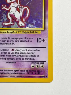 ***** Pokemon TCG WOTC Mewtwo Holo Rare 10/102 English Unlimited LP - Image 5