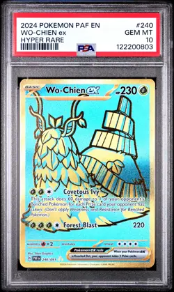 2024 POKEMON PAF EN-PALDEAN FATES HYPER RARE #240 WO-CHIEN EX PSA 10 - Image 1