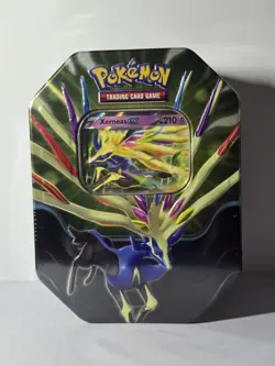 🌟Pokemon TCG Azure LegendsTin Xerneas ex Sealed 4 BoosterPacks Promo CardMint⬇ - Image 1